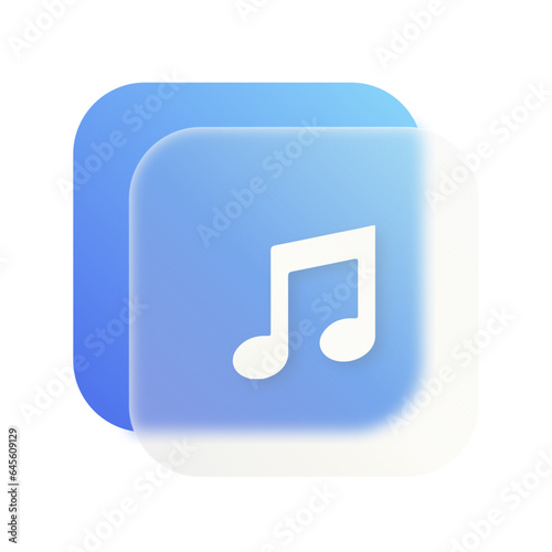 Music Itunes Glassmorphism UI Icon Sign and Symbol Design Illustrator Png Svg	 photo