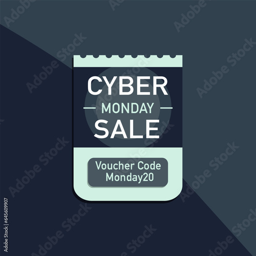 Voucher template, special sale cyber monday