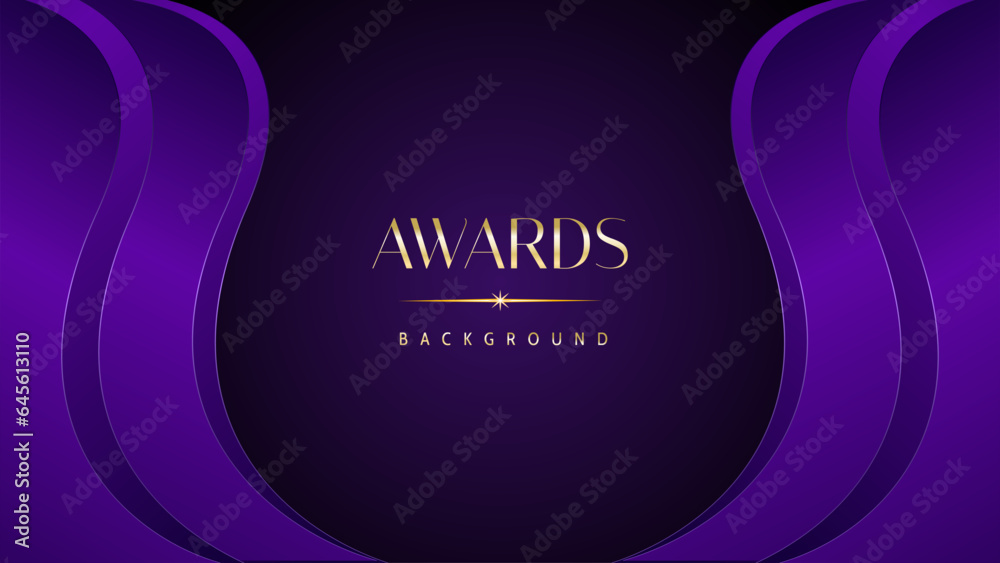 Purple golden royal awards graphics background. Elegant modern template with classy shine. Luxury premium corporate abstract design. Purple golden royal awards graphics background. Elegant modern template with classy shine. Luxury premium corporate abstract design.
