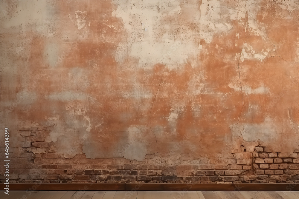 Fototapeta premium empty texture vintage wall for logo mockup, front view