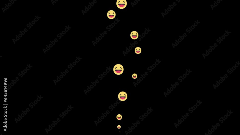 laugh face emoji social media Live streaming style animated icon ...