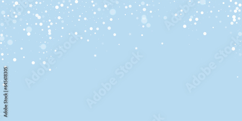 Snowy christmas background. Subtle flying snow