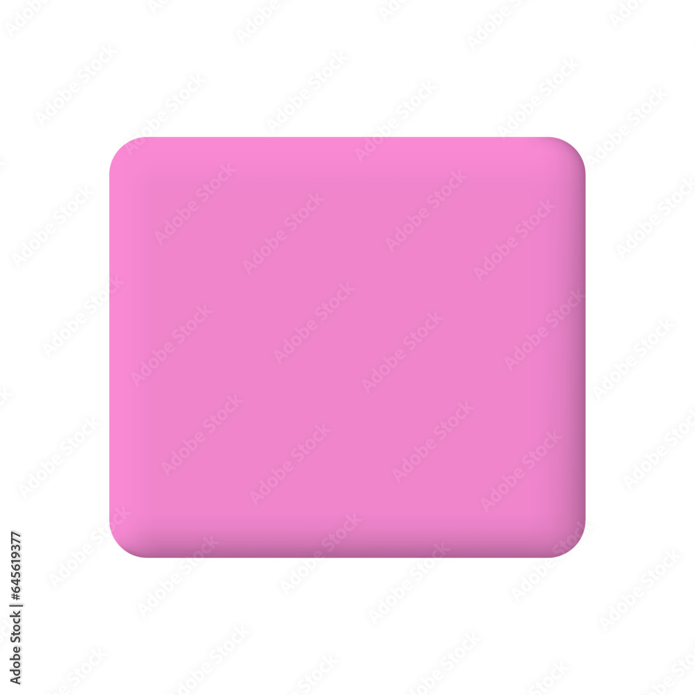 Vector 3d pink square speech bubble icons isolated on white pastel background Vector 3d pink square speech bubble icons isolated on white pastel background