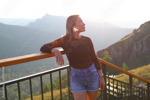 Принти на полотні KRASNOYARSK, RUSSIA - 27 AUGUST 2023: Evening view of the longest staircase in Russia