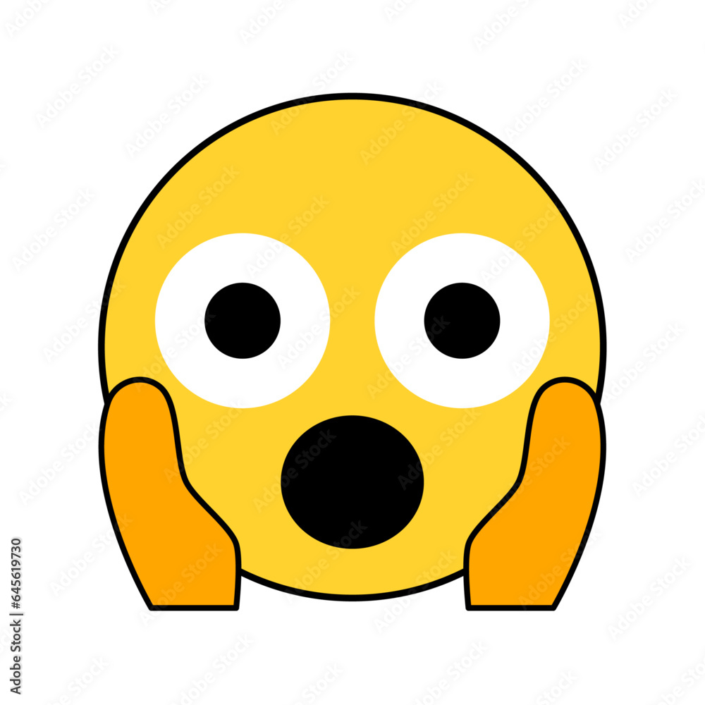 Fototapeta premium Vector flat emoticon reaction on white background