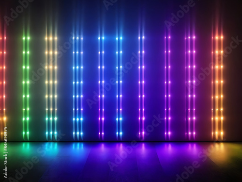 Abstract LED Light Background AI Generated 