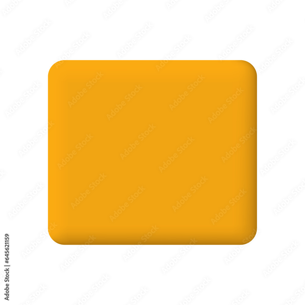 Vector 3d yellow square speech bubble icons isolated on white pastel background Vector 3d yellow square speech bubble icons isolated on white pastel background