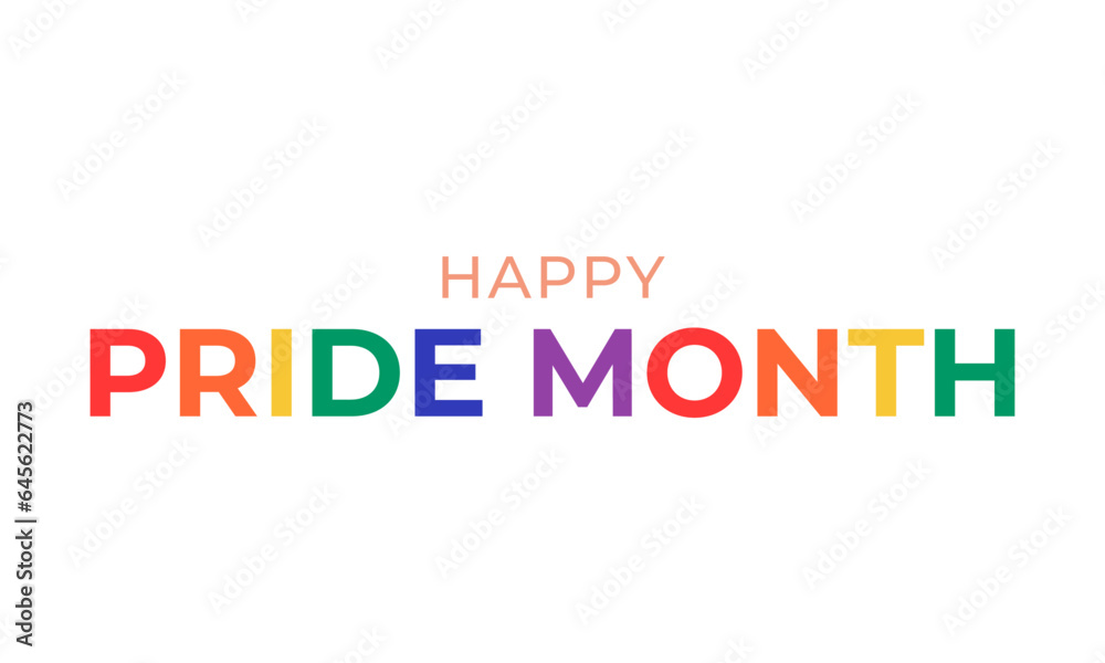 Vector lgbt pride month in june lesbian gay bisexual transgender lgbt rainbow flag vector illustration