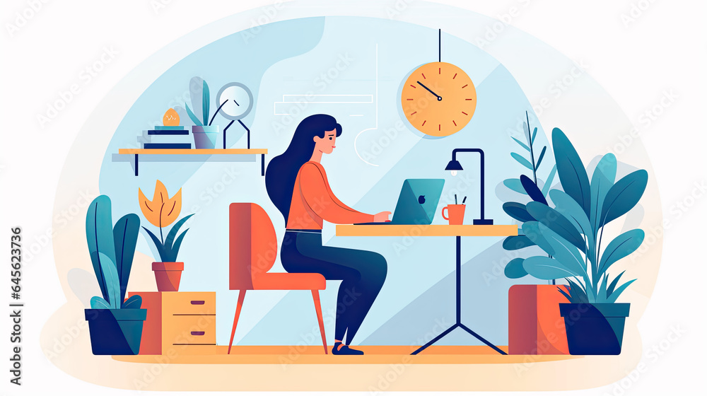 Obraz premium A woman at work