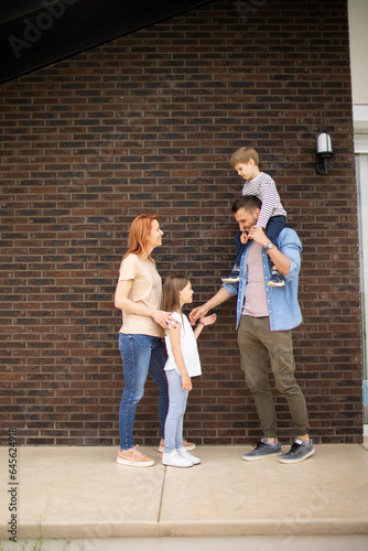 Family with a mother, fathe...