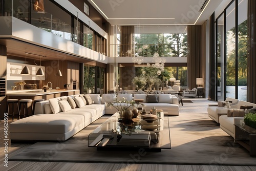 a luxury living room, fictional interior created with © Azar