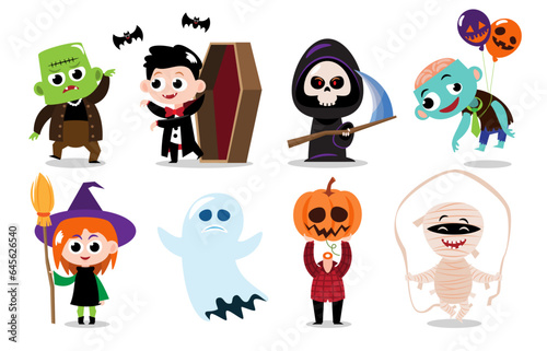 Fotografia Cute halloween cartoon characters