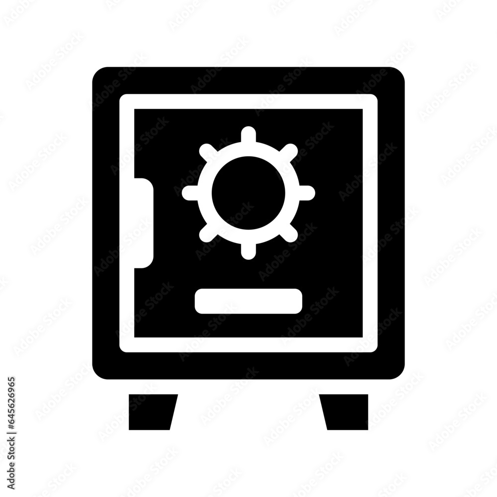 safebox solid icon illustration vector graphic safebox solid icon illustration vector graphic