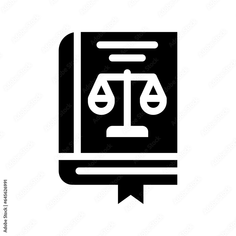 law book solid icon illustration vector graphic