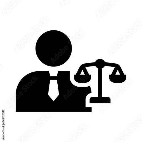 lawyer solid icon illustration vector graphic