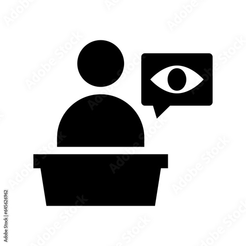 witness solid icon illustration vector graphic photo