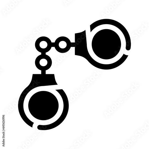 handcuff solid icon illustration vector graphic