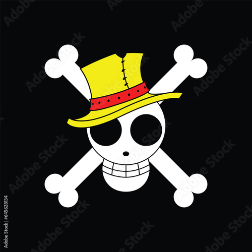 Pirate of the ocean cartoon vector logo