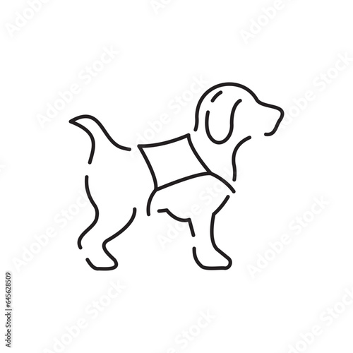 Pet shop icon. Pet accessory. Pet shop supermarket. Pets, vitamin, food, toy. Thin line icon representing animals, pets and veterinary healthcare. Security or Guard