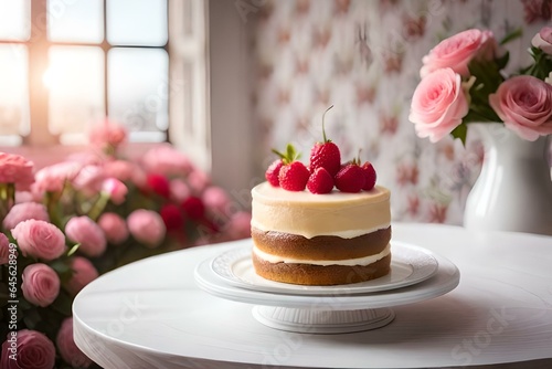 Crafting a Memorable Birthday with a Pink Theme Cake - A Delicious Confectionary Delight Infused with Elegance  Grace  and the Warmth of Special Moments 