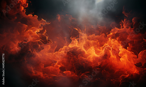 Fire embers particles over black background. Fire sparks background. Abstract dark glitter fire particles lights. bonfire in motion blur. Dark black smoke and fire background. Dramatic design