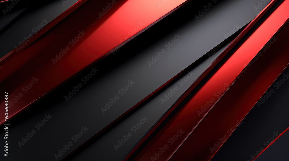 Few Lines of Distinct Layers Minimalist Style Black and Red Metallic Background