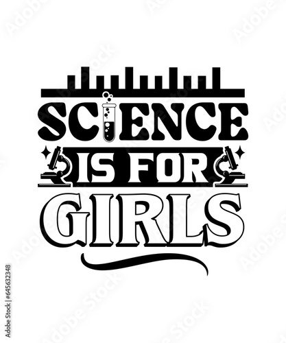 science is for girls svg design