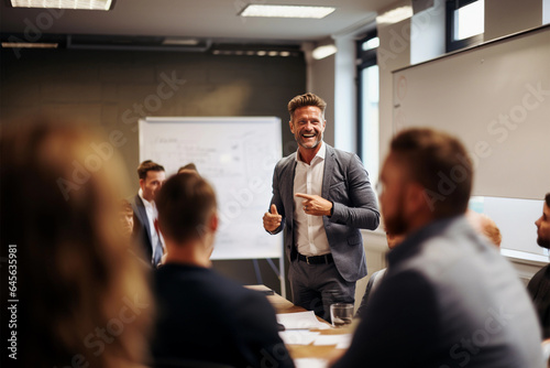 Conference training planning or learning coaching. Business concept photo