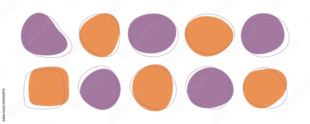 かわいい抽象的なゆるゆるフレーム 流体シェイプ 流動体 Set of cute abstract shapes.Vector loose frame. かわいい抽象的なゆるゆるフレーム 流体シェイプ 流動体 Set of cute abstract shapes.Vector loose frame.