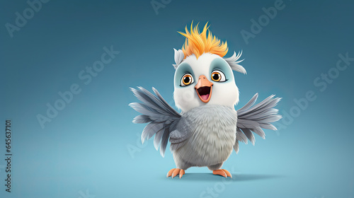 3D Render of a cartoon owl