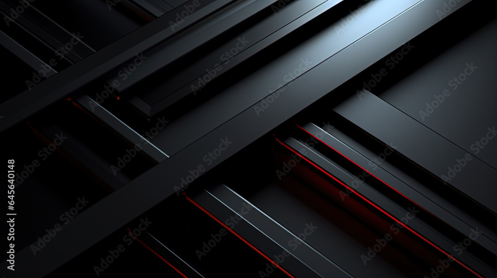 Few Lines of Distinct Layers Minimalist Style Black and Grey Metallic Background Few Lines of Distinct Layers Minimalist Style Black and Grey Metallic Background