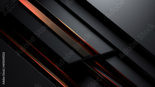 Few Lines of Distinct Layers Minimalist Style Black and Grey Metallic Background
