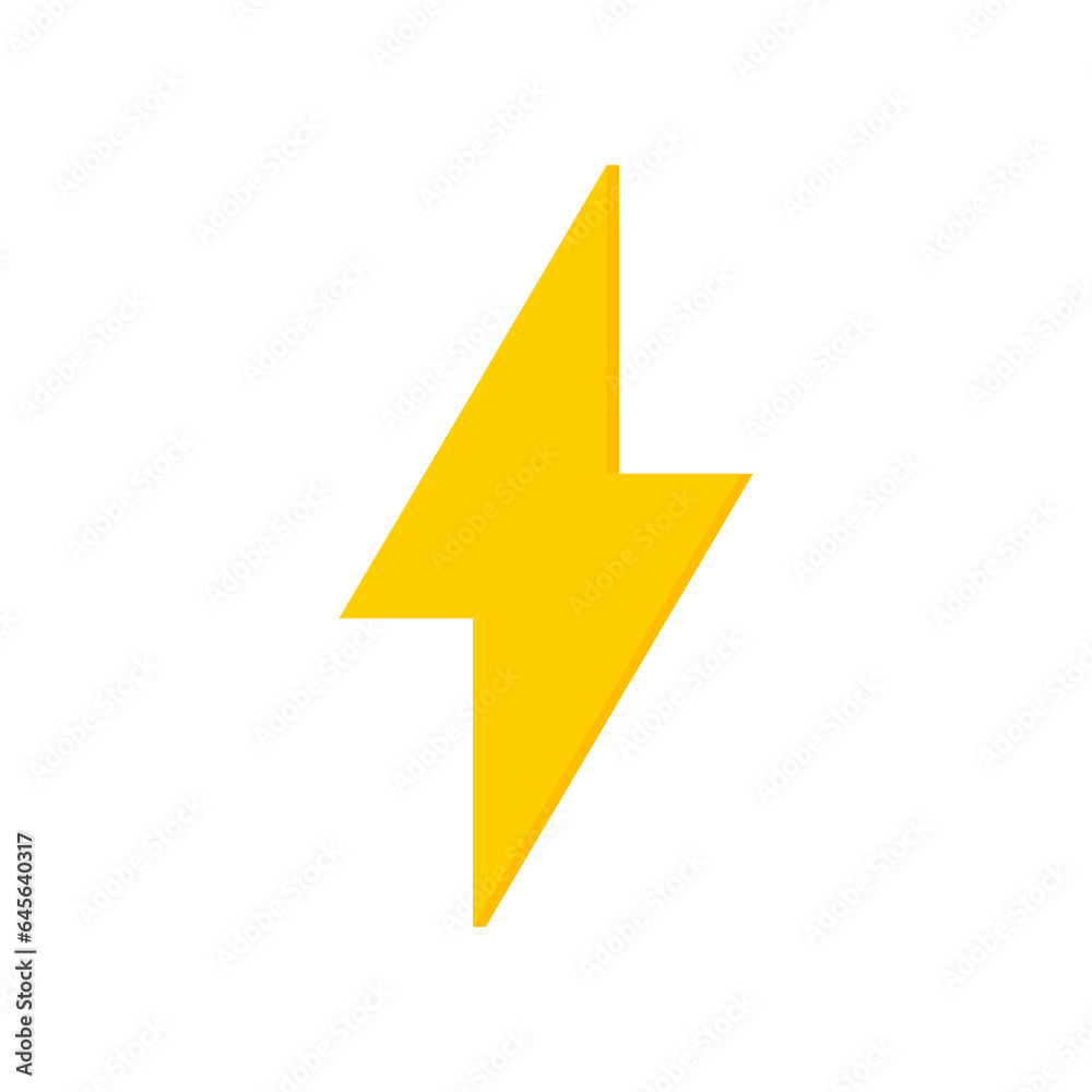 Lightning, electric power and yellow battery charger on white background. Lightning, electric power and yellow battery charger on white background.