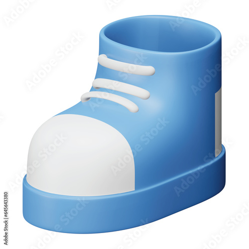 Shoes 3d rendering isometric icon.