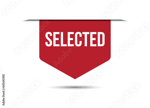selected red banner design vector illustration
