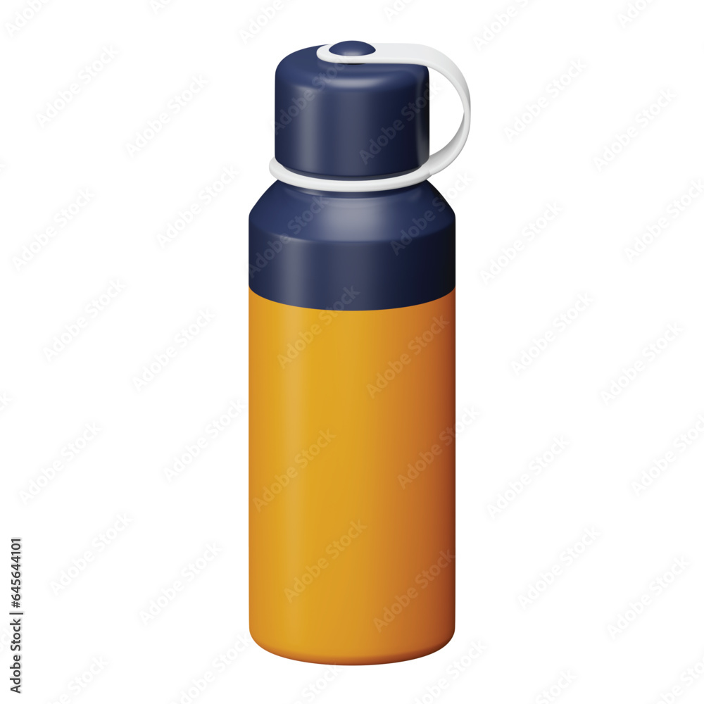 Thermos 3d rendering isometric icon. Thermos 3d rendering isometric icon.