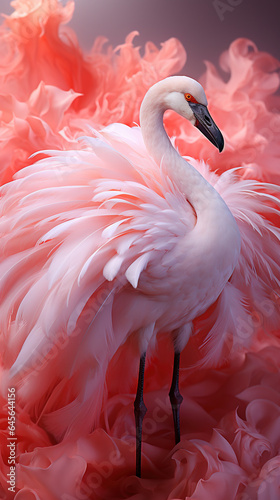 Beautiful Pink Flamingo Bird Standing Alone © Image Lounge
