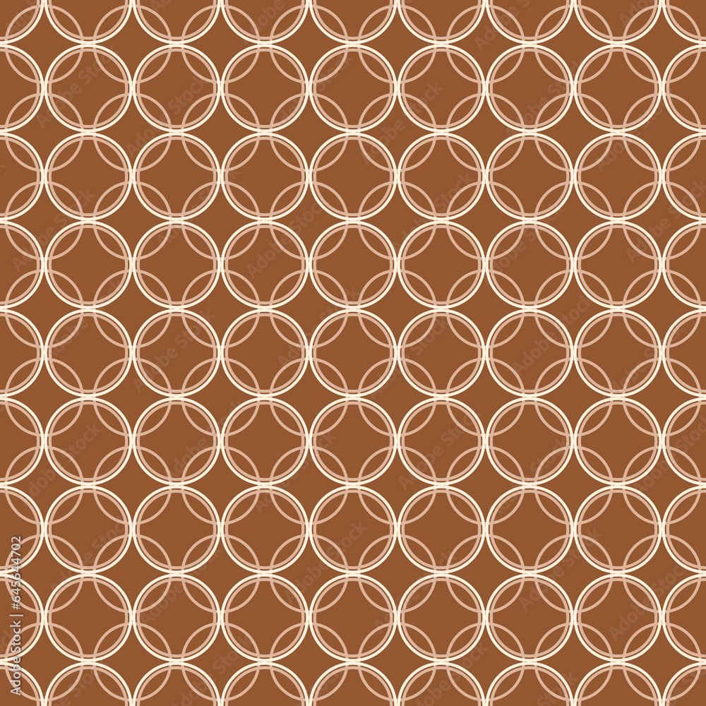 Fototapeta premium Seamless overlapping circle pattern illustration