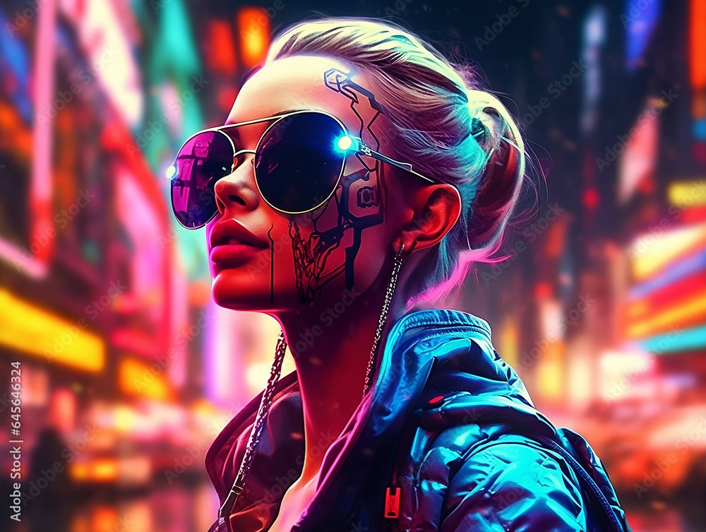 Beautiful Futuristic Portrait of Woman Beautiful Futuristic Portrait of Woman