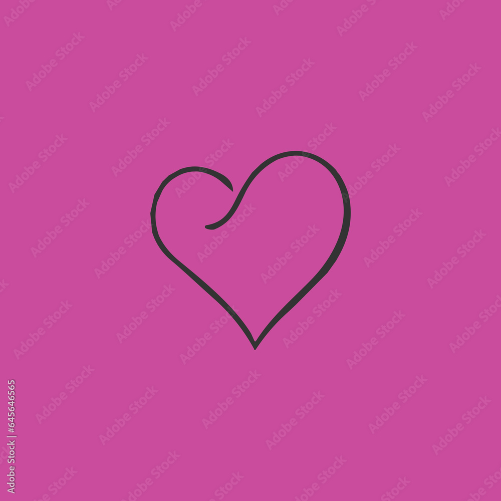 Heart icon on a purple background vector graphic created in Illustrator