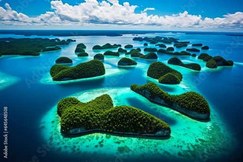 Aerial View of Palau's 70 Islands: The Pristine Beaches, Blue Waters, and Tropical Islands of this Stunning Nature Getaway