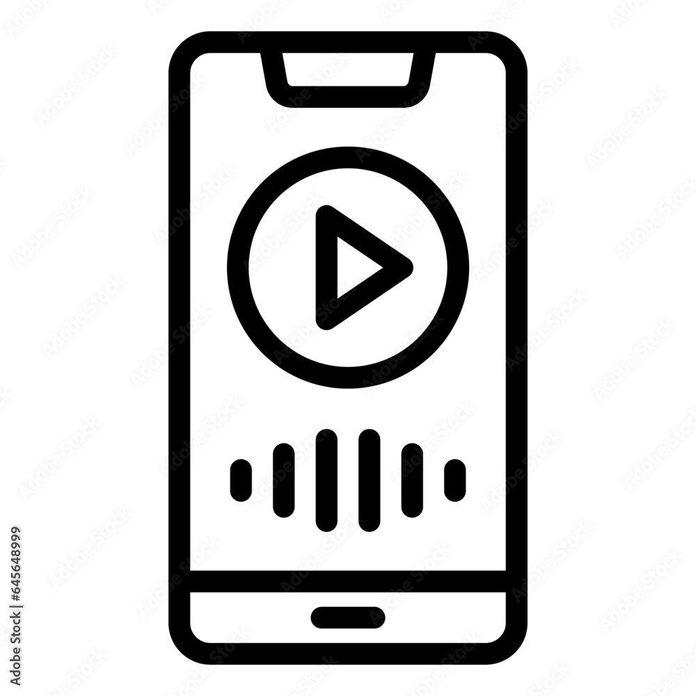 Music App Vector Icon Design Illustration Music App Vector Icon Design Illustration