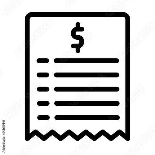 Bill Vector Icon Design Illustration