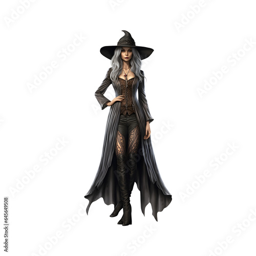 Witch on transparent background