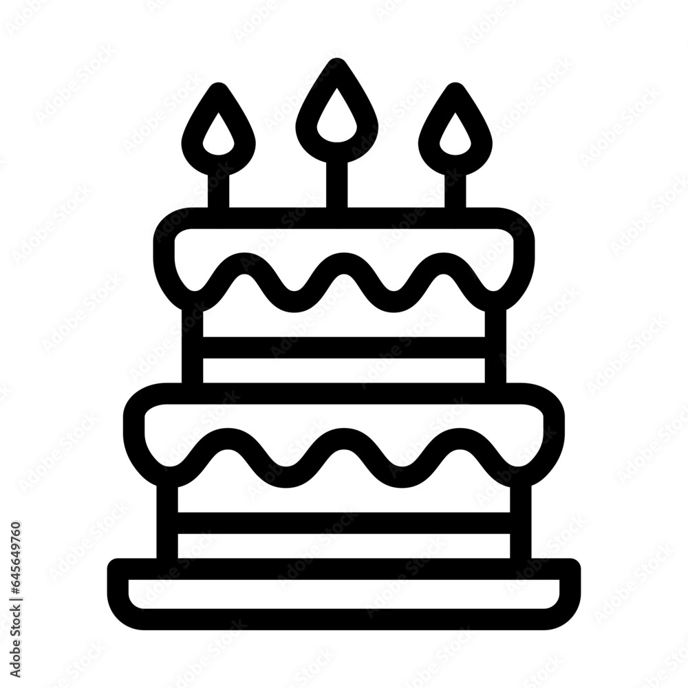 Cake Vector Icon Design Illustration Cake Vector Icon Design Illustration