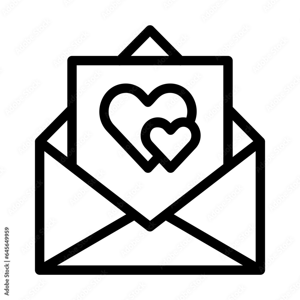 Love Letter Vector Icon Design Illustration Love Letter Vector Icon Design Illustration
