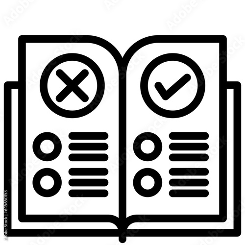 Rules Vector Icon Design Illustration