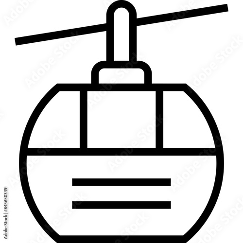 Cable car cabin Vector Icon Design Illustration