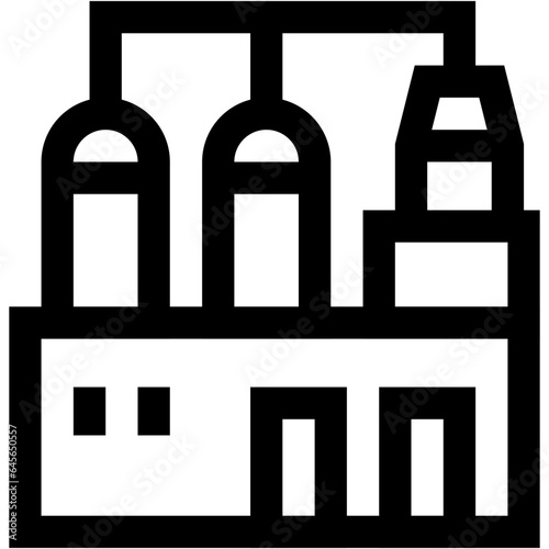 Gas Refinery Vector Icon Design Illustration