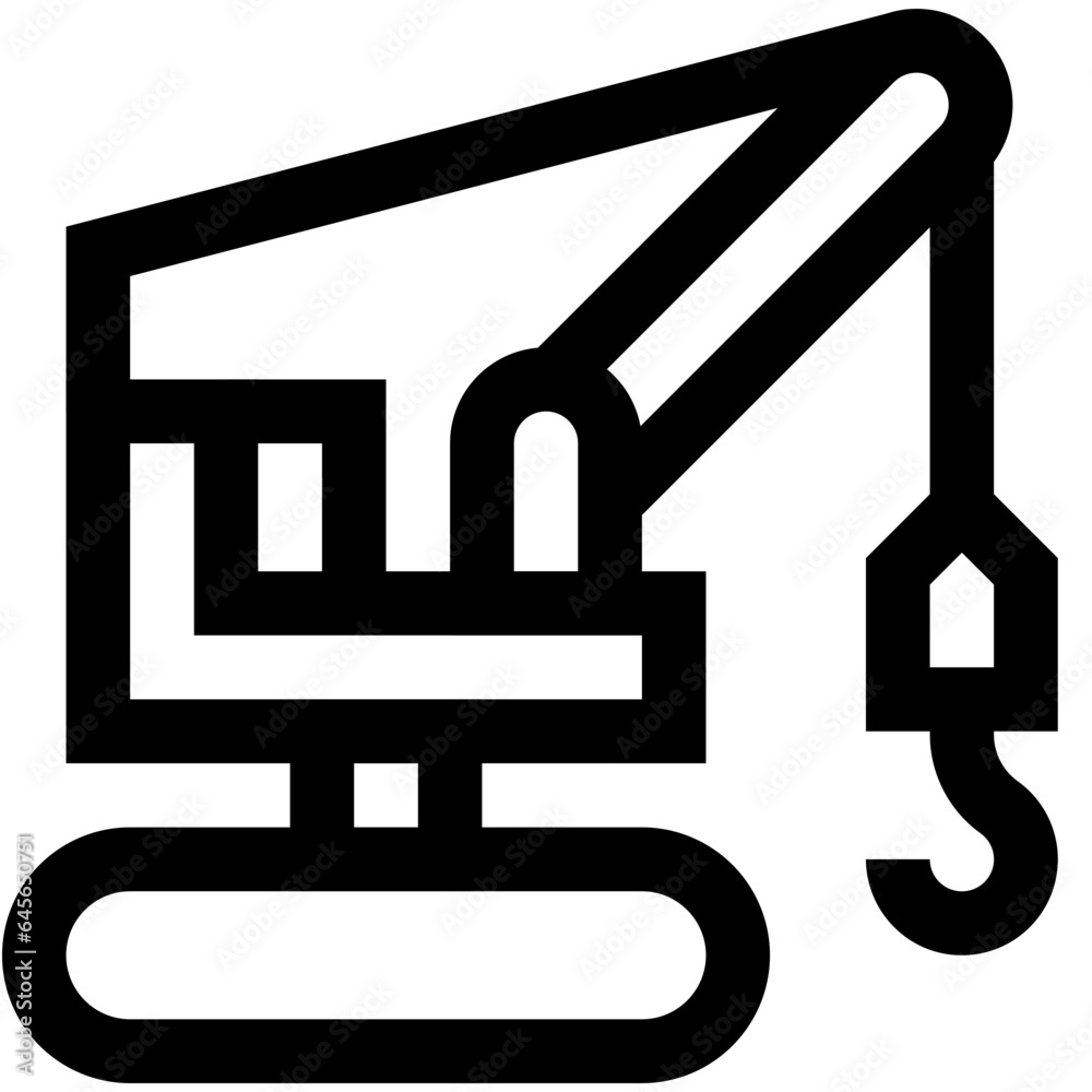 Crane Machine Vector Icon Design Illustration Crane Machine Vector Icon Design Illustration